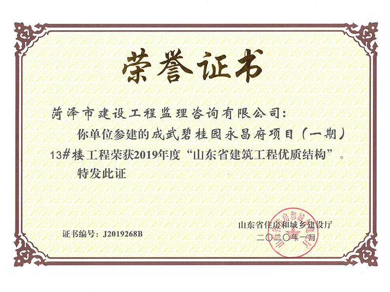 成武碧桂園永昌府項目（一期）