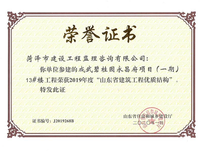 成武碧桂園永昌府項目（一期）